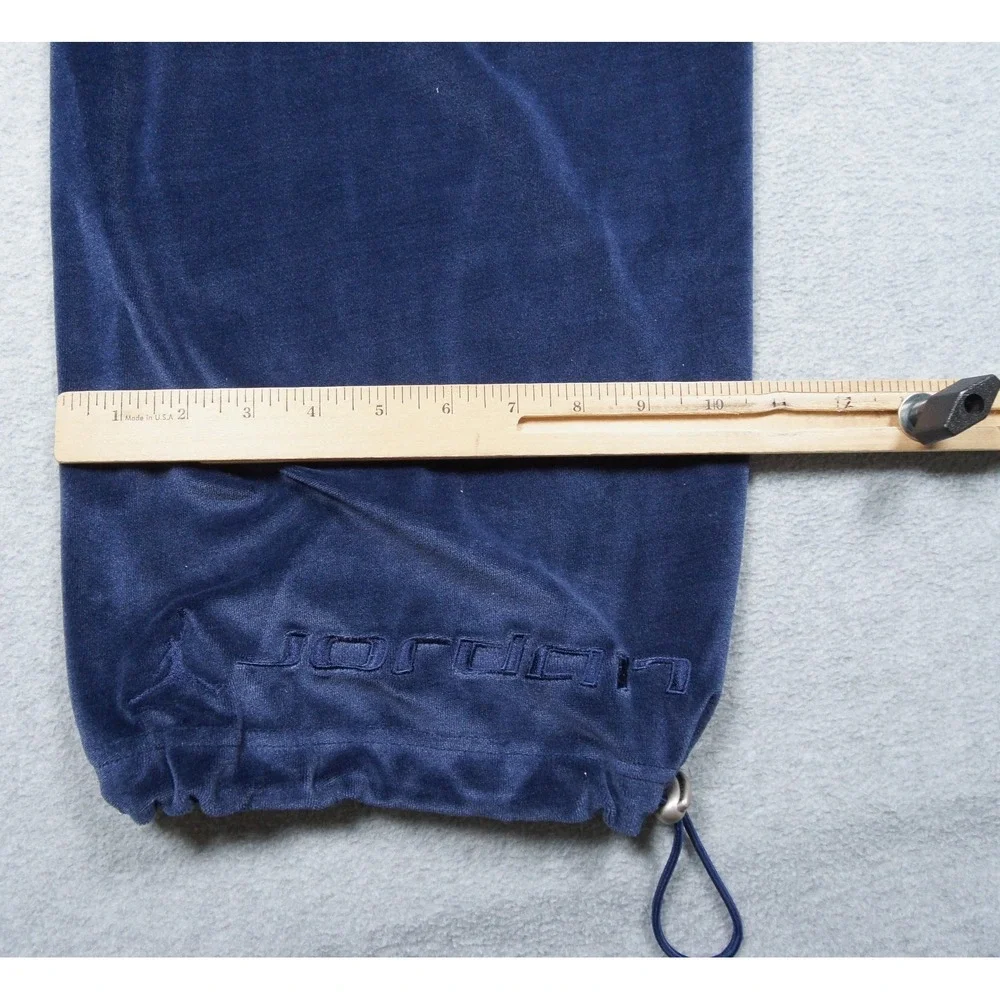 Vintage Air Jordan Pants Mens Large Blue Velour Baggy Athletic Warm Up Y2K